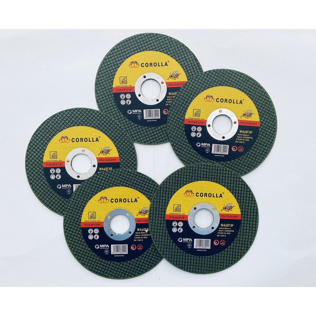 Đá Cắt Kim Loại siêu ngọt, siêu bền hiệu COROLLA phi 125mm