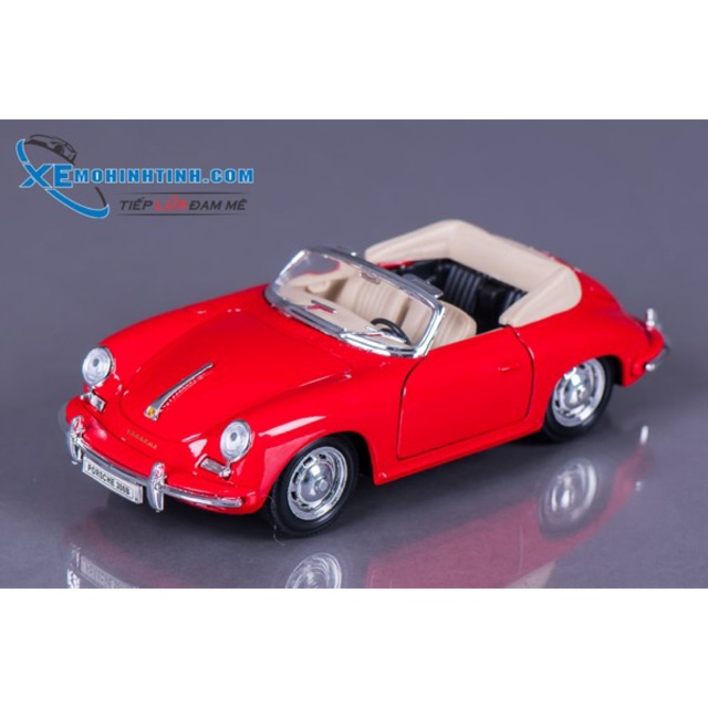 Xe Mô Hình Porsche 356B 1:24 Welly (Đỏ)