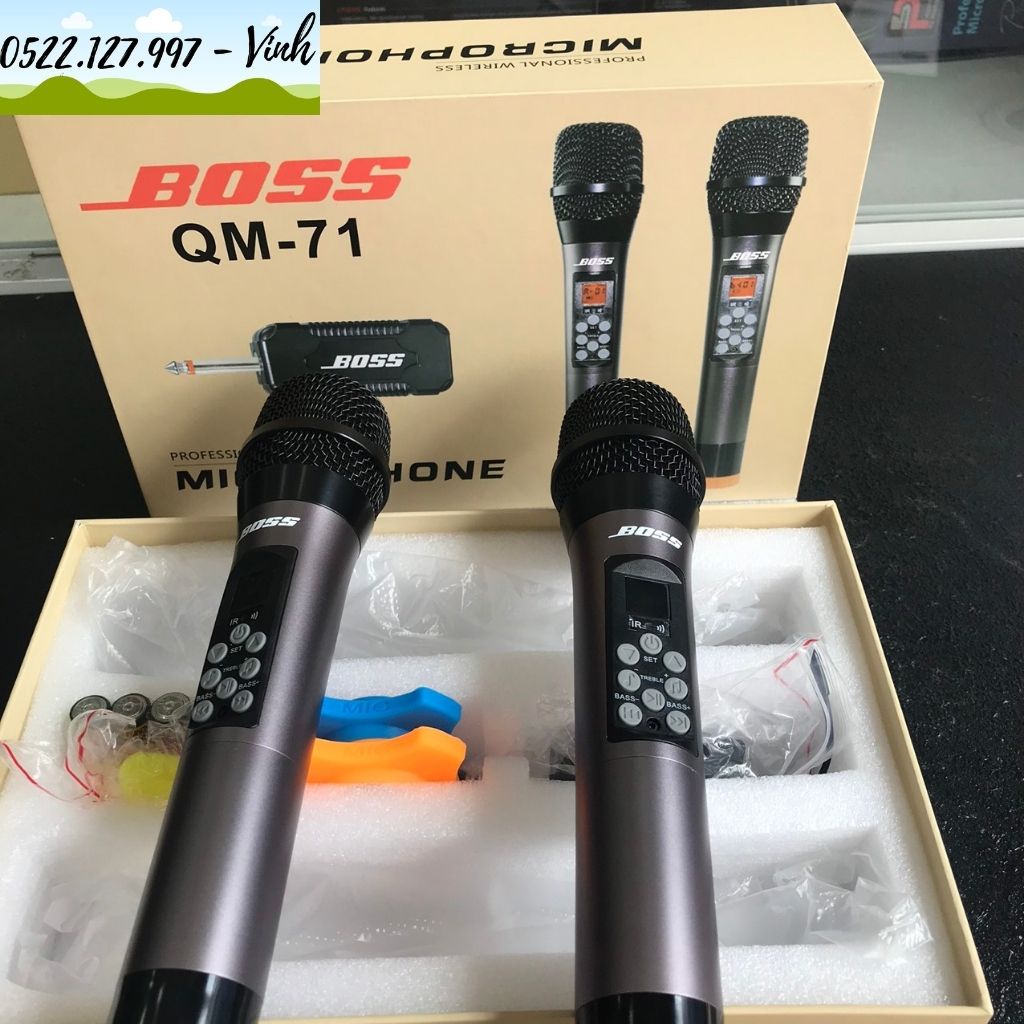 Micro không dây đa năng Boss QM-71 - Hàng Chính hãng - Gia Khang Shop