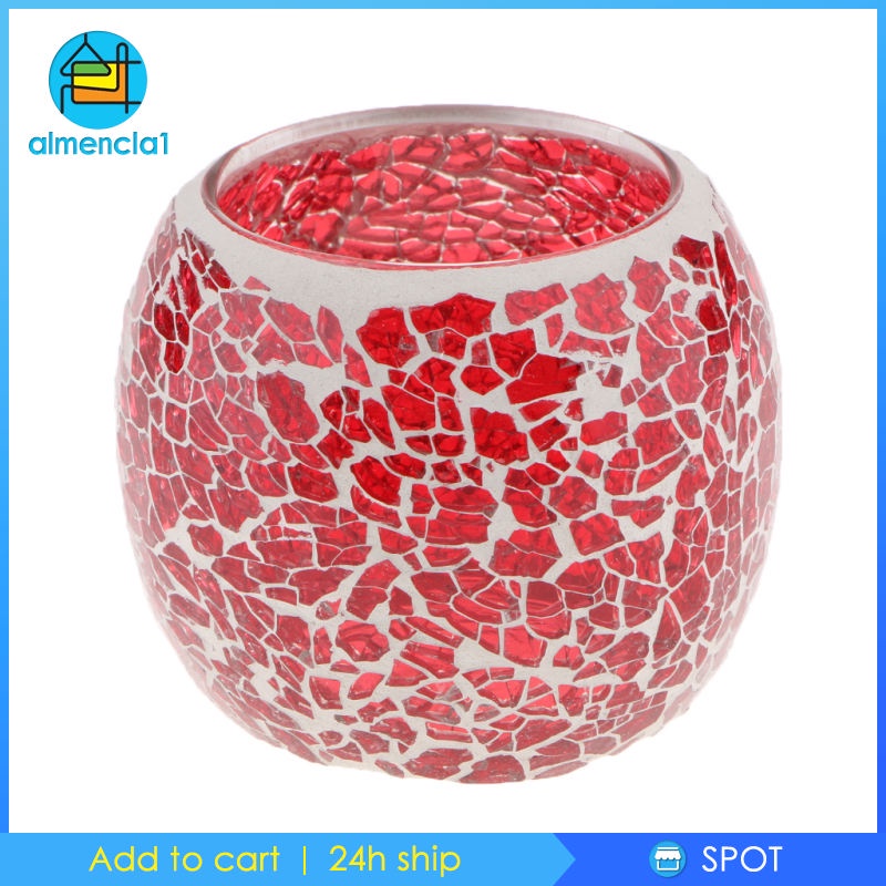 ✨Hàng sẵn sàng✨Giá đỡ đèn cầy bằng thủy tinh mosaic # 1