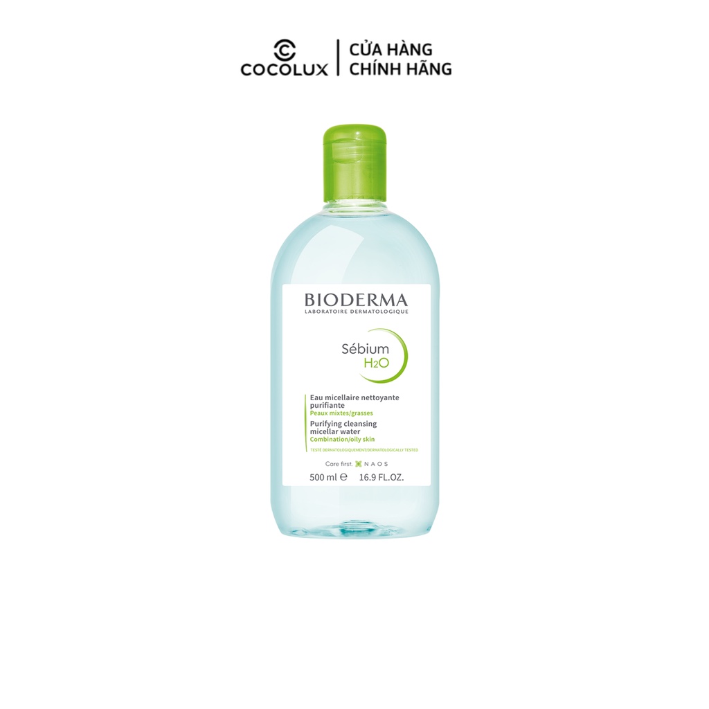 [CoCoLux] Nước Tẩy Trang Bioderma Sébium H2O-xanh +VAT