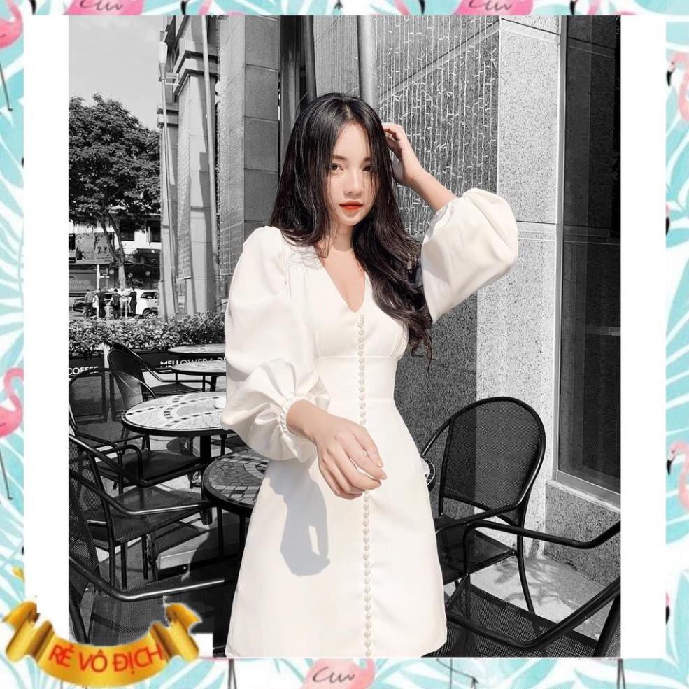 Đầm dạo phố cổ V phối cúc xinh xắn - Martha Dress | BigBuy360 - bigbuy360.vn