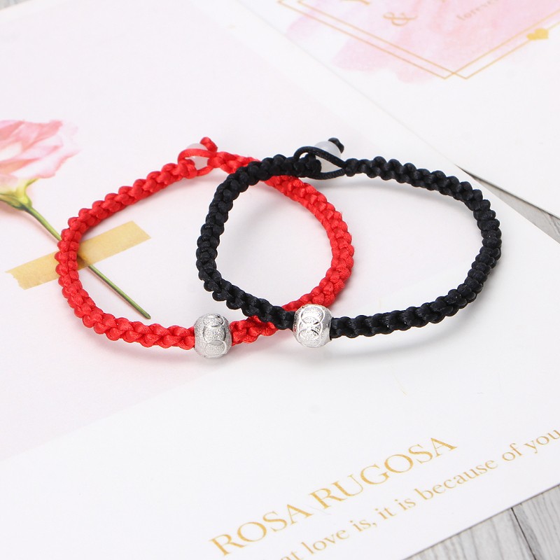 Set 2 vòng tay may mắn màu đỏ/đen