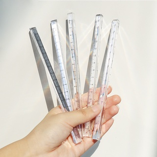 Thước kẻ WINZIGE hình tam giác lập thể đáng yêu dành cho đo lường dài 15cm