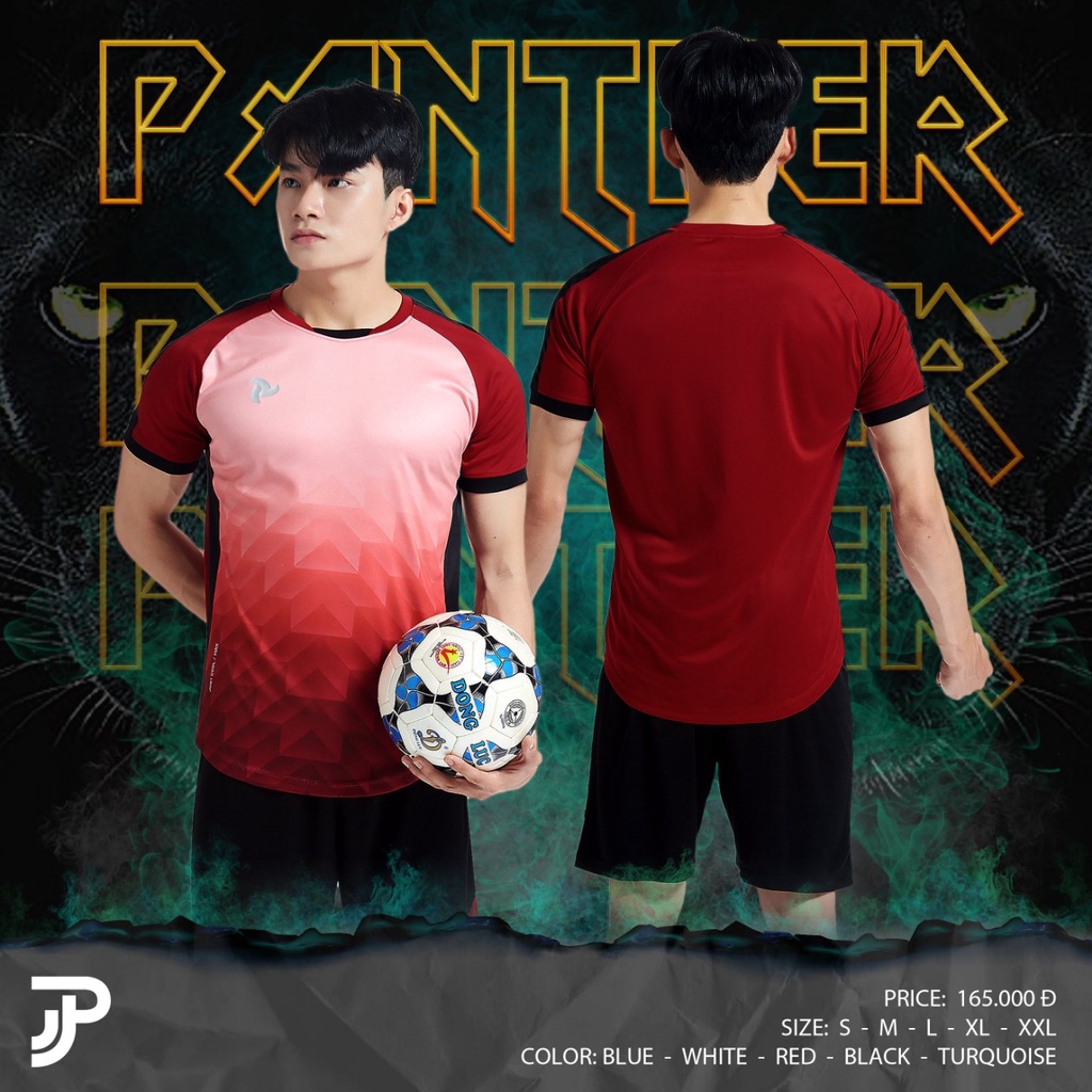 Quần áo thể thao Just Play Panther màu đỏ CÓ IN tên số