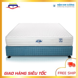 Nệm lò xo liên kết chính hãng Kim Cương Alina 2 sao cao 25 cm.