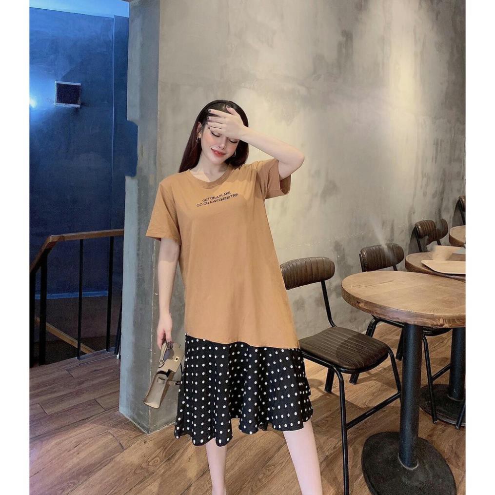 Đầm đuôi chấm bi big size ( ảnh thật + video) [CÓ SẴN]