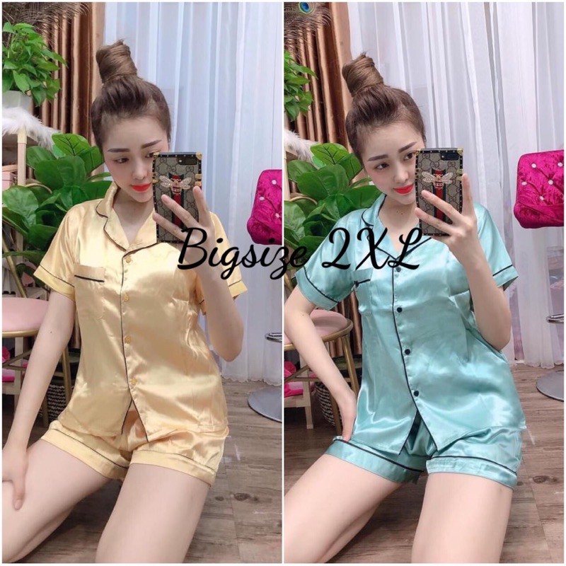 Bộ pijama Lụa BIGSIZE 45-65kg cộc đùi