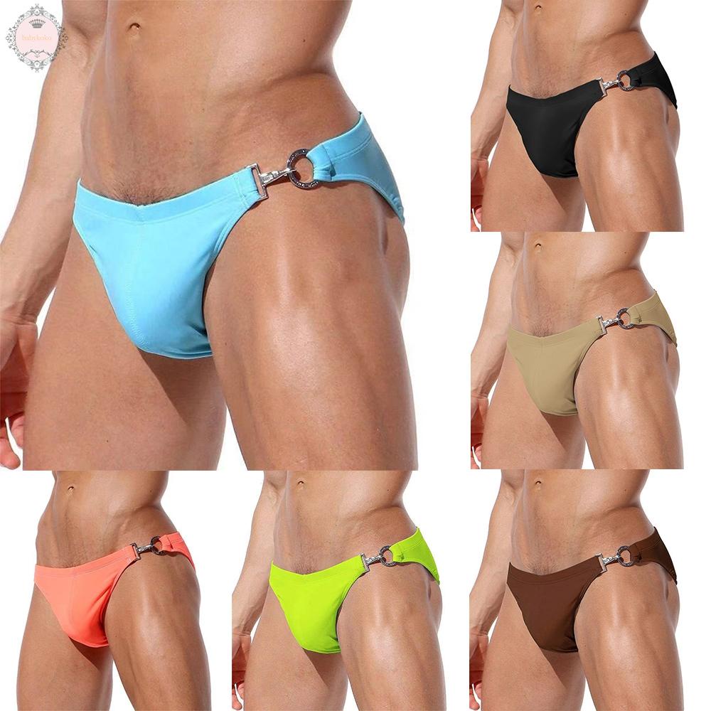 Quần Bơi Màu Đen Bằng Kim Loại Chất Lượng Cao Cho Nam