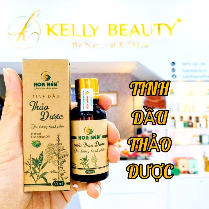 Tinh Dầu Thảo Dược HOA NÉN 30ml - Làm sạch không khí, giúp thư giãn, ngủ ngon; khử mùi, đuổi côn trùng | KELLY BEAUTY