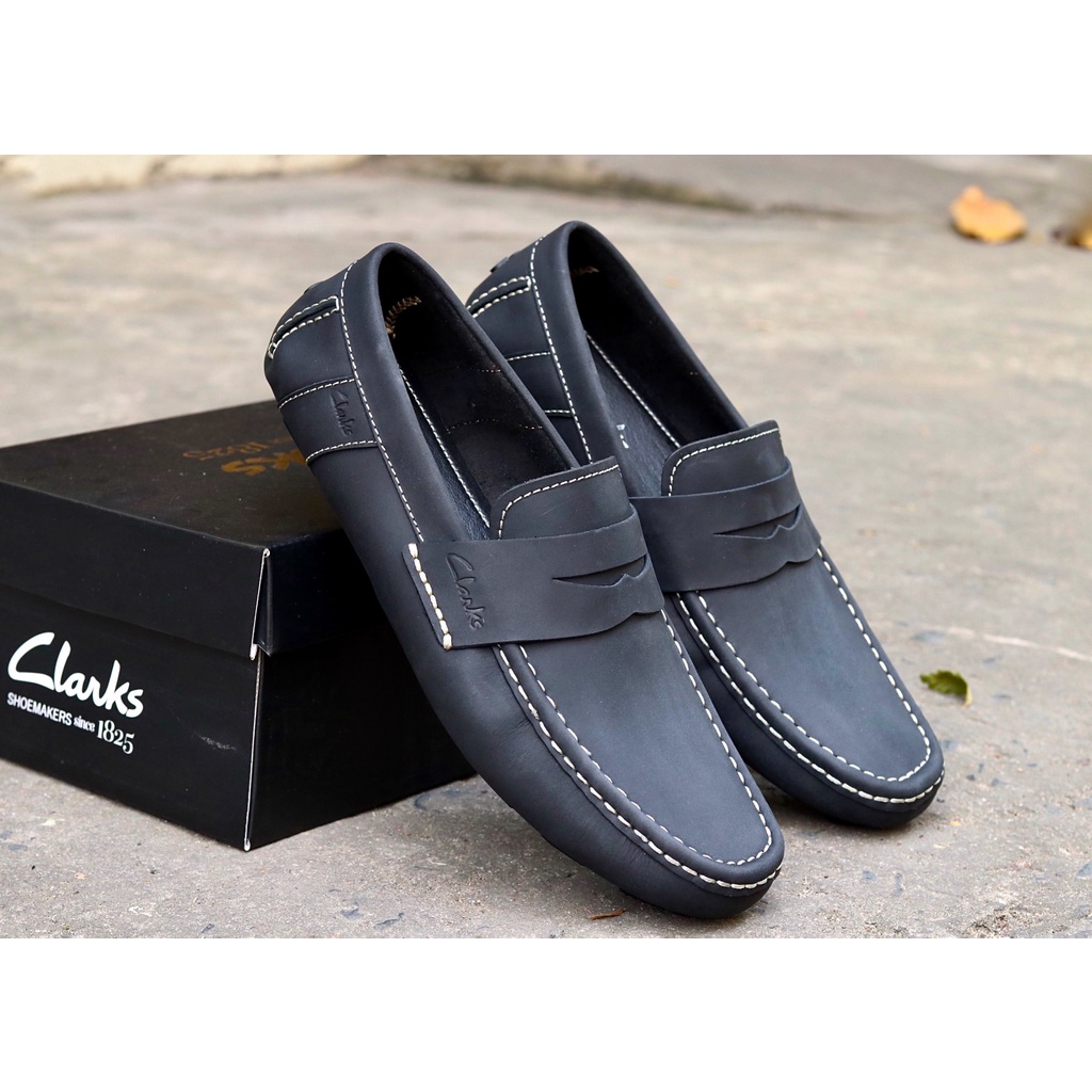 Giày lười CLARKS cho nam da bò mềm, nhập khẩu Thái Lan  GCL03