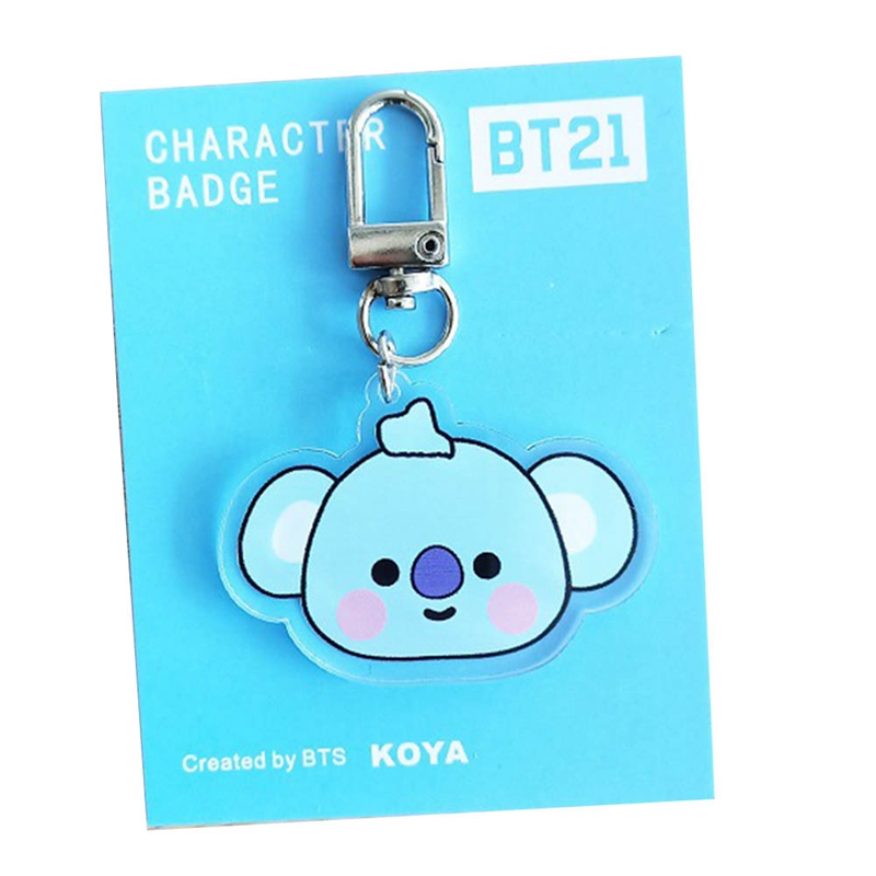 Móc Khóa Nhựa Acrylic Hình Bt21 Tata Cooky Mang