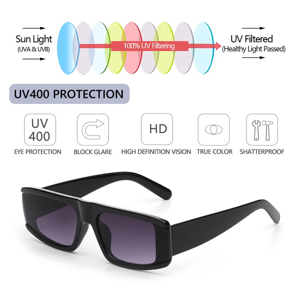 CACTU Kính Mát Hình Chữ Nhật Chống Tia UV400 Thời Trang