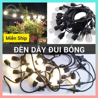 Dây đèn trang trí ngoài trời dùng quán cà phê, đèn thả trang trí  trà sữa, 10m 20 bóng, 5m 10 bóng loại Tốt