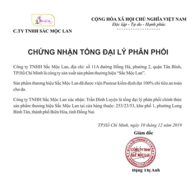 TINH CHẤT TÁI TẠO DA SẮC MỘC LAN