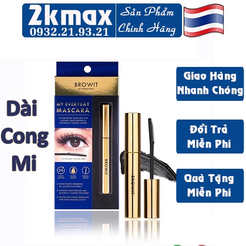 Mascara Siêu Cong Mi Chống Thấm Nước Browit By Nong Chat My Everyday Mascara Thái Lan