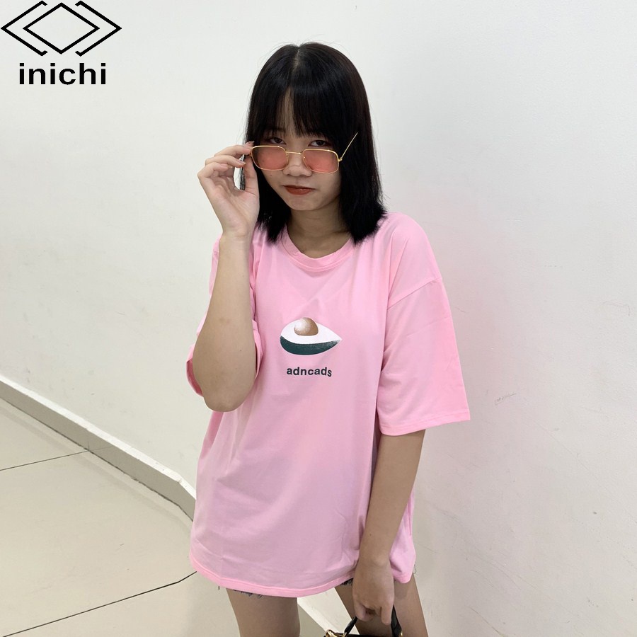 Áo thun tay lỡ INICHI A635 form rộng oversize nam nữ áo phông unisex