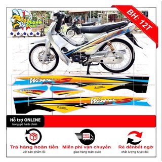 Ten rời xe wave nhỏ đời đầu dán xe bạc