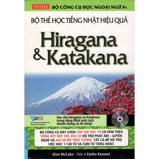 Sách - Hộp Flash Cards - HIRAGANA & KATAKANA (200 Thẻ +1 CD)