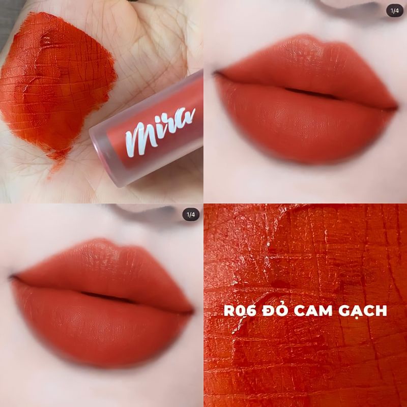 Màu R06 - Son kem lì Mira Red Velvet Lipstick