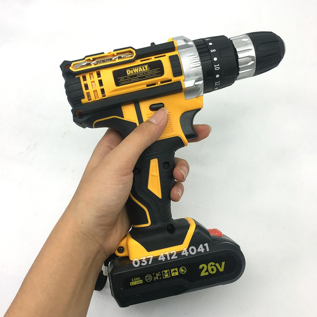 Máy khoan pin Dewalt 26V 3 Chức Năng, Máy Khoan Bắt Vít Có Búa