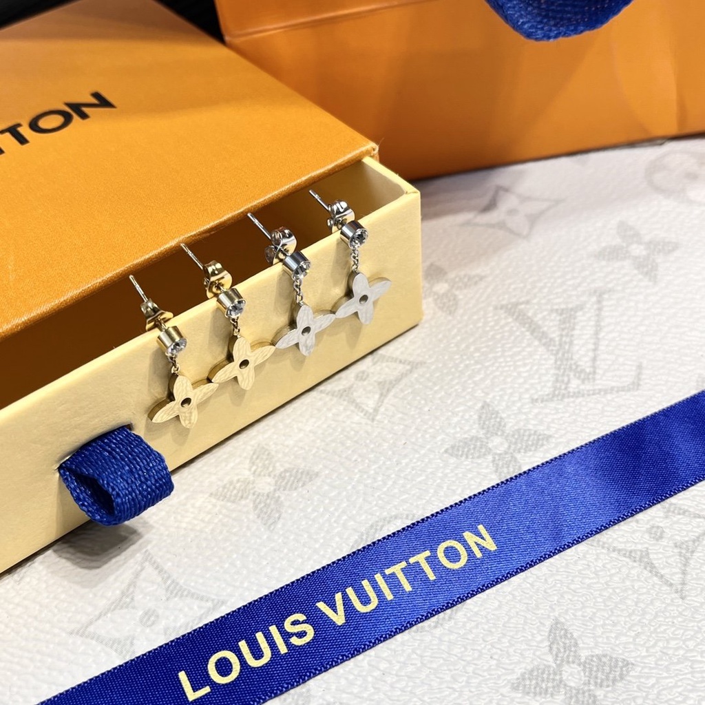 LOUIS VUITTON Bông Tai LV Bằng Thép Titan Thời Trang Cho Nữ