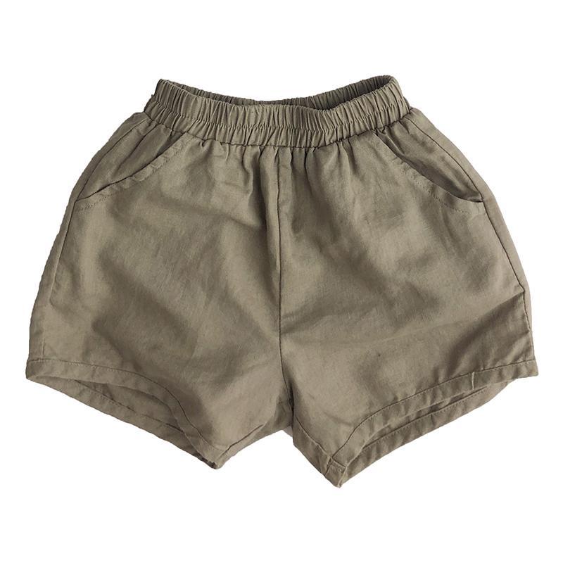 Quần Ngắn Bằng cotton linen Mỏng Phong Cách Hàn Quốc Dành Cho Nam Nữ