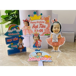 [COMBO_BÉ_GÁI] SET Chibi thiết kế riêng_FREE THIẾT KẾ THEO CHỦ ĐỀ⚡️Flash Sale⚡️_FREE ship_Free Hashtag cầmtay