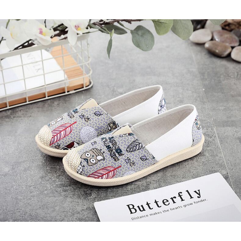 Giày lười vải đế cao su phối màu trẻ trung_G032 | BigBuy360 - bigbuy360.vn