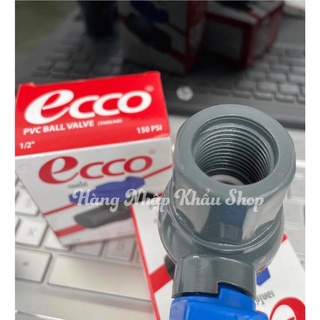 Van khoá nước Ecco 2 đầu ren trong phi 21 nhập khẩu từ Thái Lan