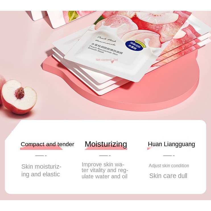 Mặt nạ Fanzhen Niacinamide chiết xuất đào dưỡng ẩm làm săn chắc và trẻ hóa làn da | BigBuy360 - bigbuy360.vn