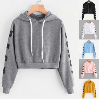 Áo Hoodie Tay Dài In Chữ Thời Trang Cho Nữ