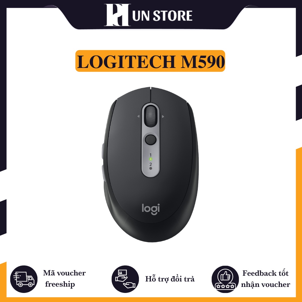 Chuột Logitech M590 Silent không dây Màu đen (Black)