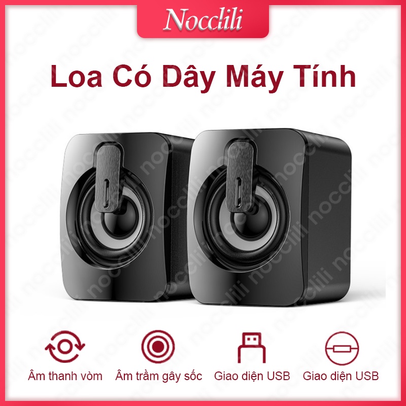 Nocclili Loa Máy Tính để Bàn Loa Máy Tính Loa Siêu Trầm Có Dây USB Cho Máy Tính Xách Tay PC