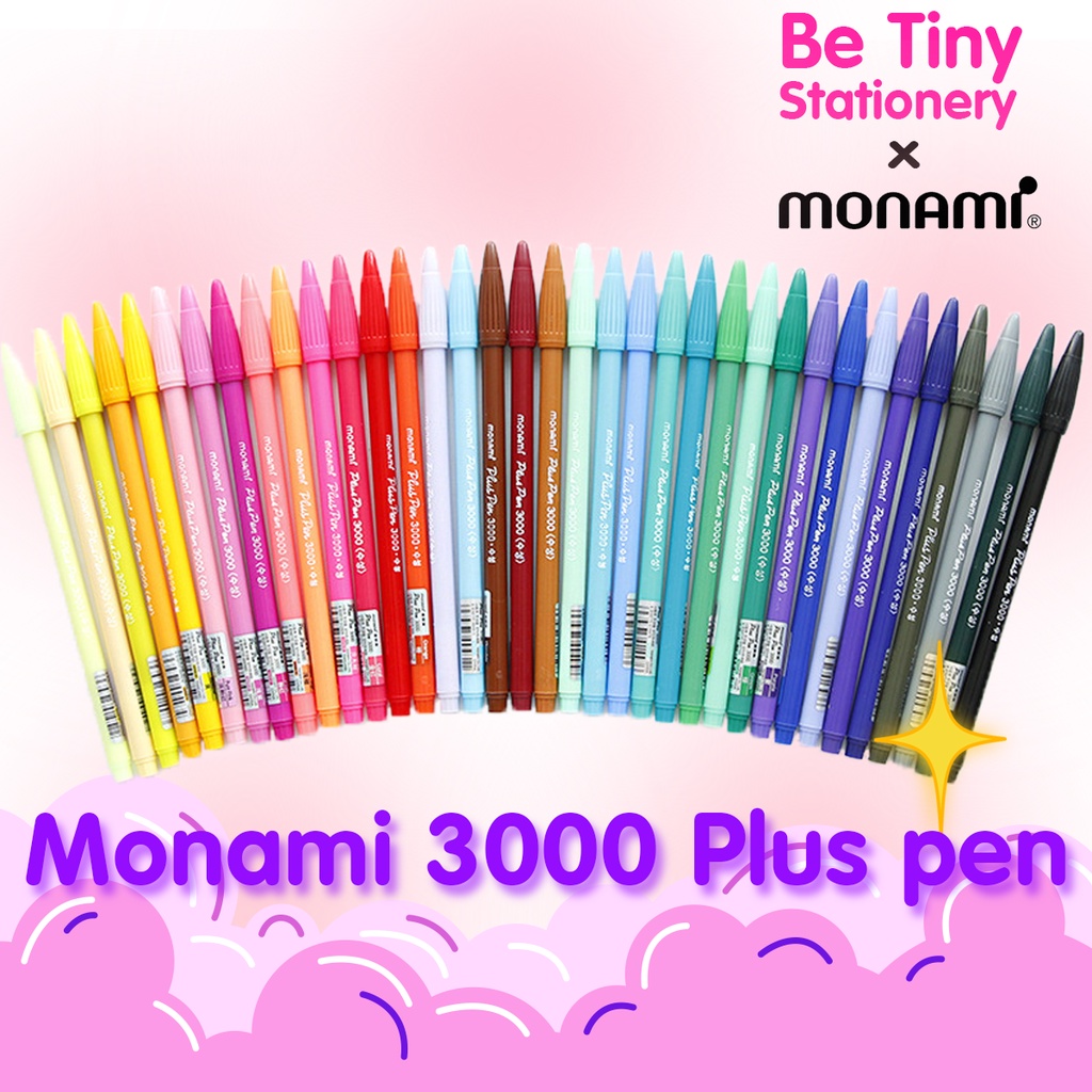 Bút màu Monami Plus Pen 3000 đủ 36 màu tùy chọn Be Tiny Stationery