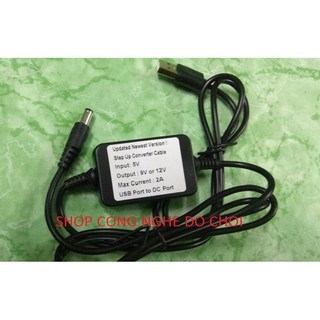 Cáp chuyển 5V sang 12V 1.5A /cáp usb chuyển đổi điện áp từ 5v ra 12v / cáp 5v 12v / 5v to 12v