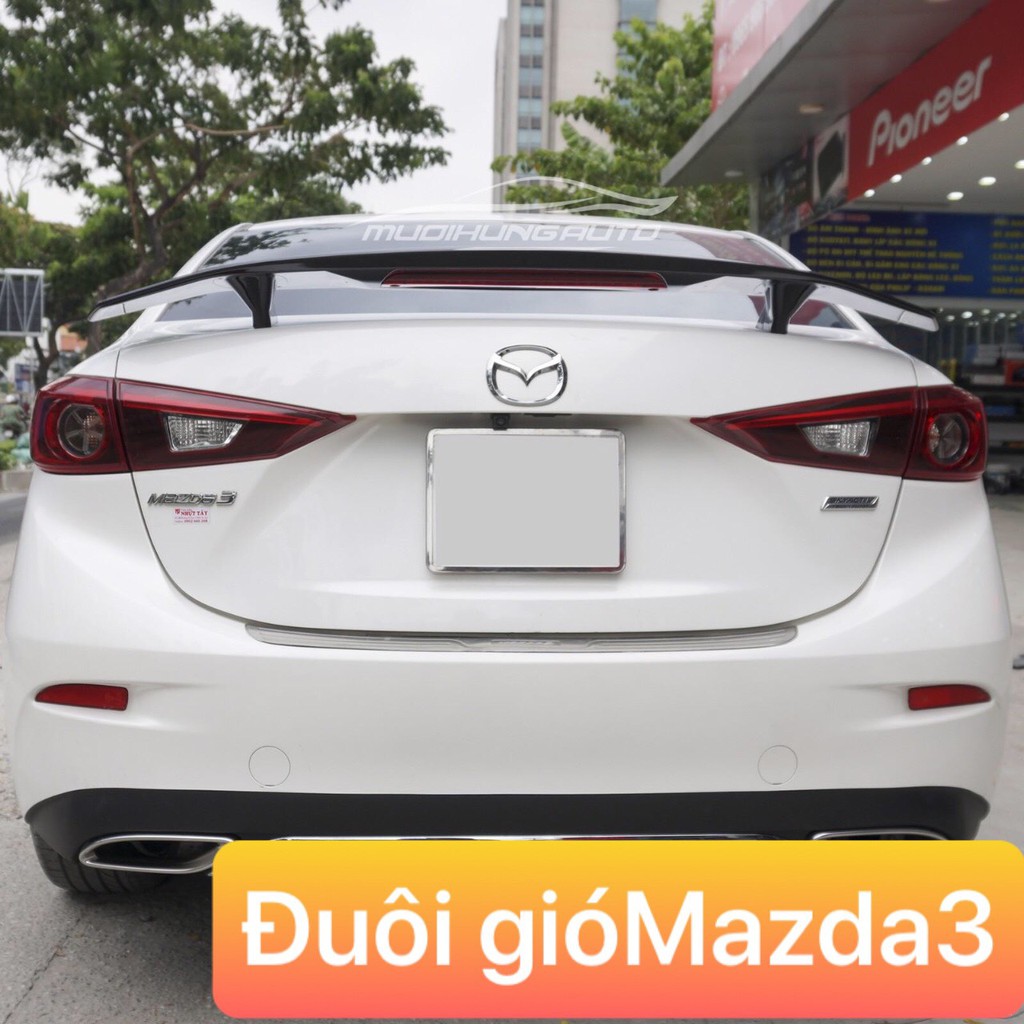 Đuôi gió Cánh lướt gió Mazda 3 có Đèn, dáng Thể thao - Mộc