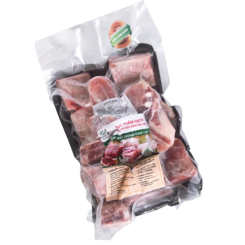 Sườn cánh buồm heo Truefood nhập khẩu dày thịt cắt miếng/cắt nướng, xào, nấu canh, hầm tiện lợi [Chỉ giao HN