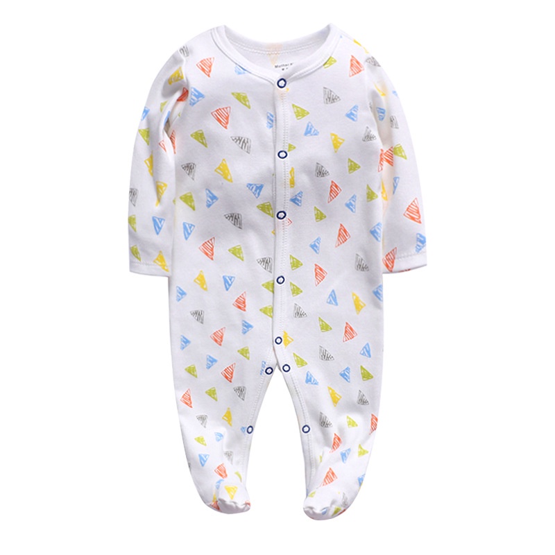 Jumpsuit Ngủ BằNg Cotton MềM MạI, HọA TiếT HoạT HìNh Cho Bé Sơ Sinh