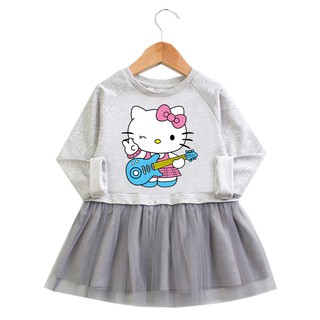 Đầm Cotton HìNh Hello Kitty Cho Bé GáI