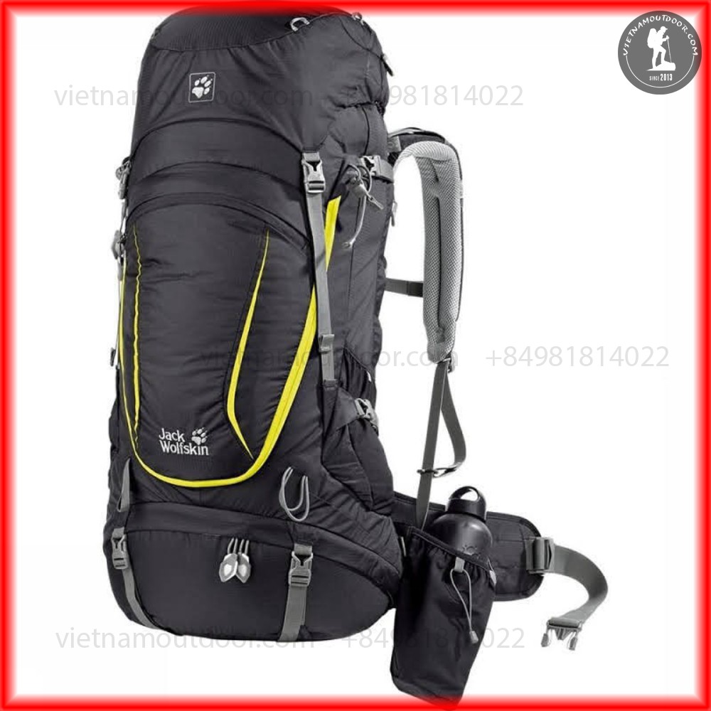 Balo Phượt  - Balo JACK wolfskin highland trail XT 60 đi trekking HÀNG chuẩn