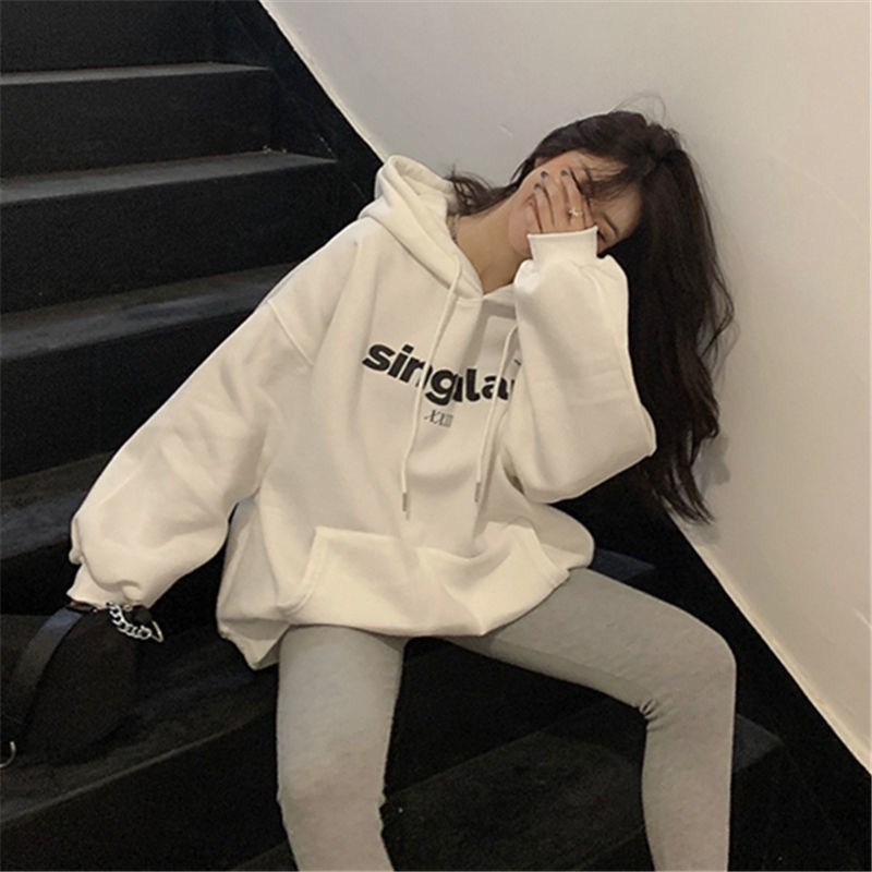 Áo Hoodie Dáng Rộng Phong Cách Hong Kong Thời Trang Xuân Thu Mới 2021