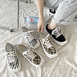 Giày Vải Canvas Cổ Thấp Đan Dây Chéo Kiểu Hàn Quốc Cá Tính Cho Nữ