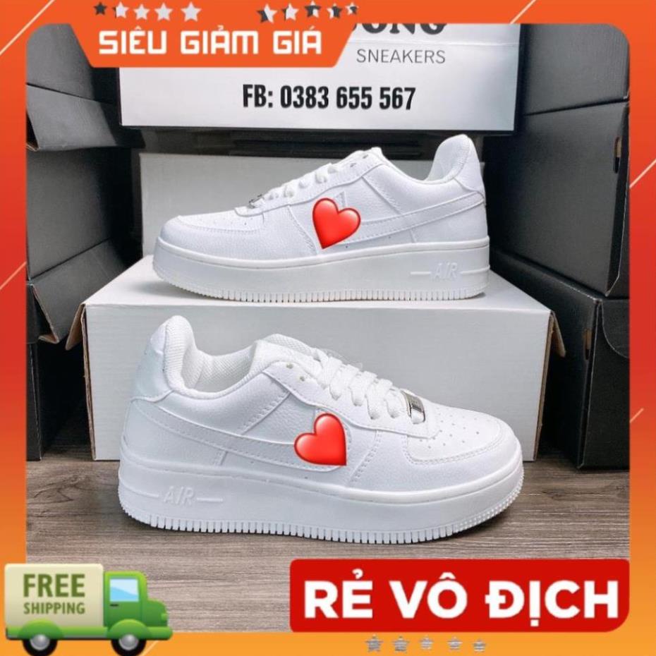 [ 6 FULL BOX ] Giày thể thao air force 1 trắng,  AF1 trắng bản chuẩn full size 36-43 hàng cấp êm chân dễ phối đồ nhất.