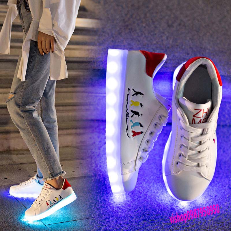 ( sẵn ) GIÀY HỌA TIẾT NGƯỜI - GIÀY PHÁT SÁNG 7 MÀU ( NAM NỮ )