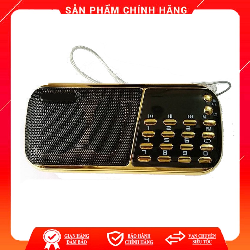 Đài FM CR-853 kiêm loa nghe nhạc, nghe kinh phật bằng USB, thẻ nhớ loa to, 3 pin siêu khỏe