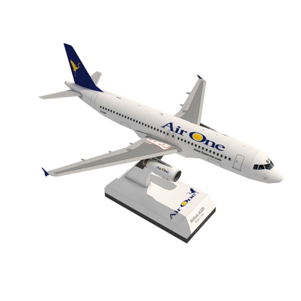 Mô Hình Máy Bay Giấy A320_ Air_one 37cm