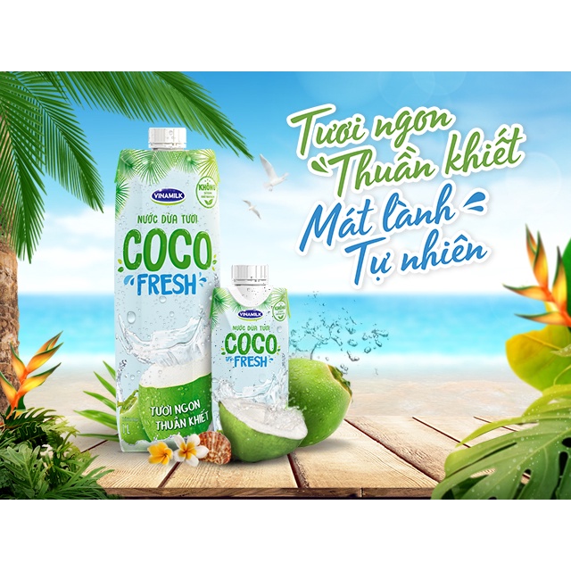 Nước Dừa Tươi Coco Fresh Vinamlik 330ml / 1L