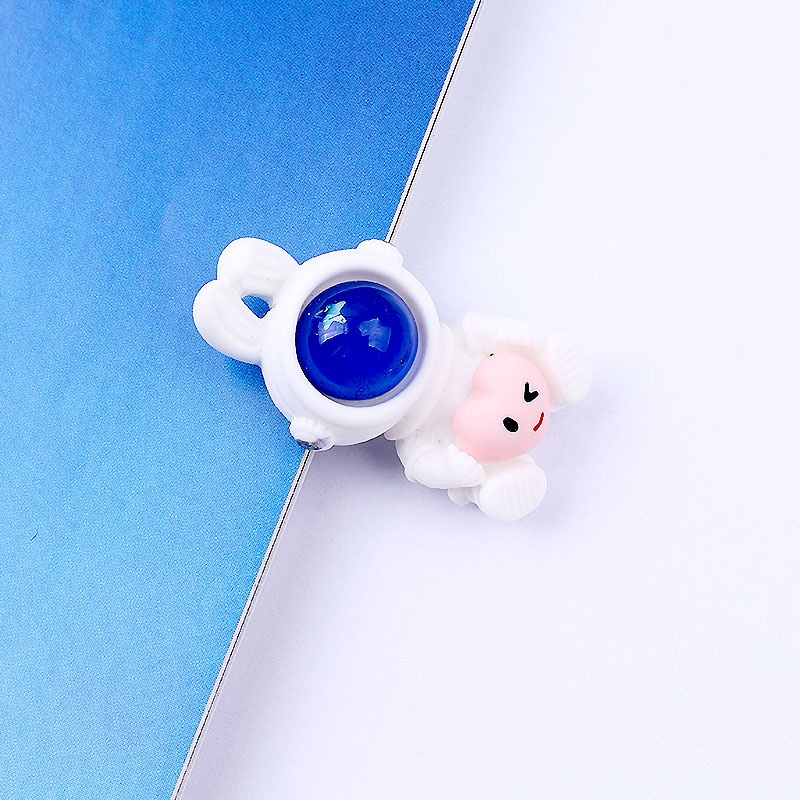 Set 10 Phụ Kiện Trang Trí Móc Khóa Điện Thoại Hình Phi Hành Gia Bằng Resin DIY