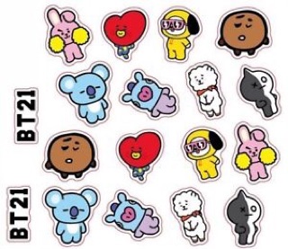 Sticker nổi BTS dán điện thoại dân mặt  BTS